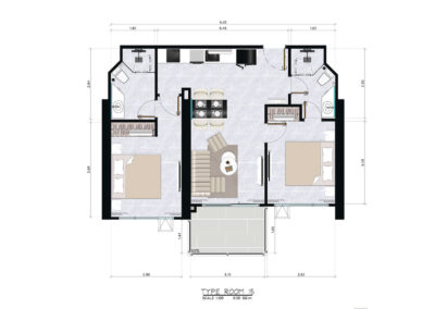 Luxusný apartmán SIAMIQ s moderným interiérom a výhľadom na Thajsko.