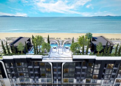 Luxusný hotel s bazénom a výhľadom na more v Thajsku, SIAMIQ, apartmány, pláž, relax, dovolen.