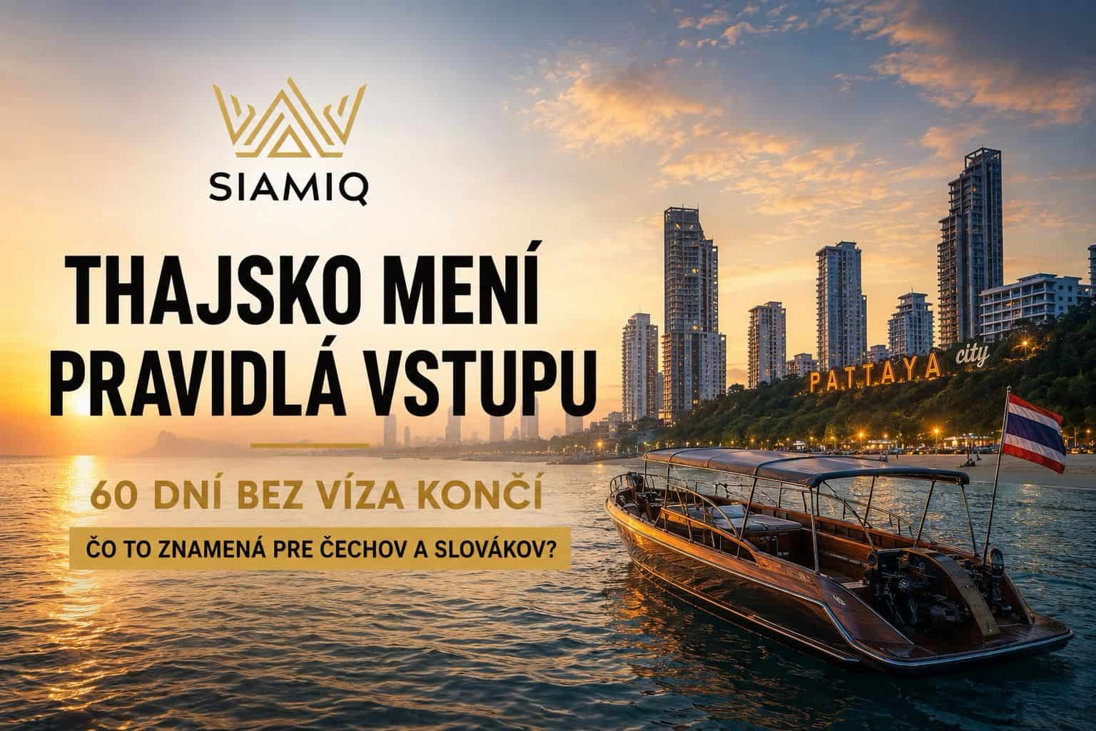 Luxusná thajská destinácia Siamiq s výhľadom na Pattayu a plavbou loďou.